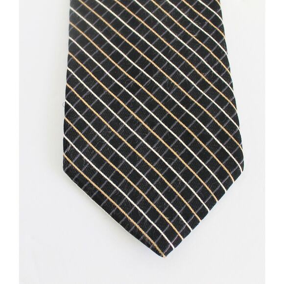 Tommy Hilfiger Ties Lot Of 2 Silk Classic Orange Stripe Black Geo Boardroom Chic - Picture 10 of 14